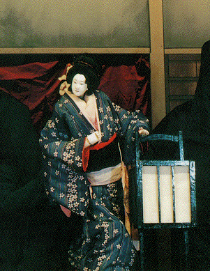 This is an example of a puppet used in a bunraku show.