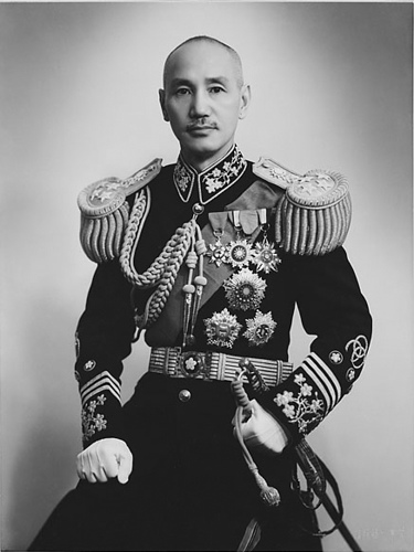 Chiang Kai-shek (Jiang Jieshi), leader of the Guomindang. Chiang would eventually come into open conflict with Japan's militarists over the future of China.