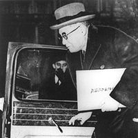 Nomura Kichisaburo arriving at the White House to present himself as the new Japanese ambassador in February, 1941.